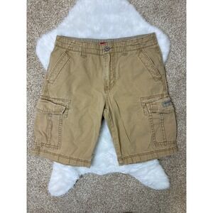 Vintage Y2K Unionbay Cargo Shorts Mens 32 Khaki Tan Baggy Utility Skater Cotton